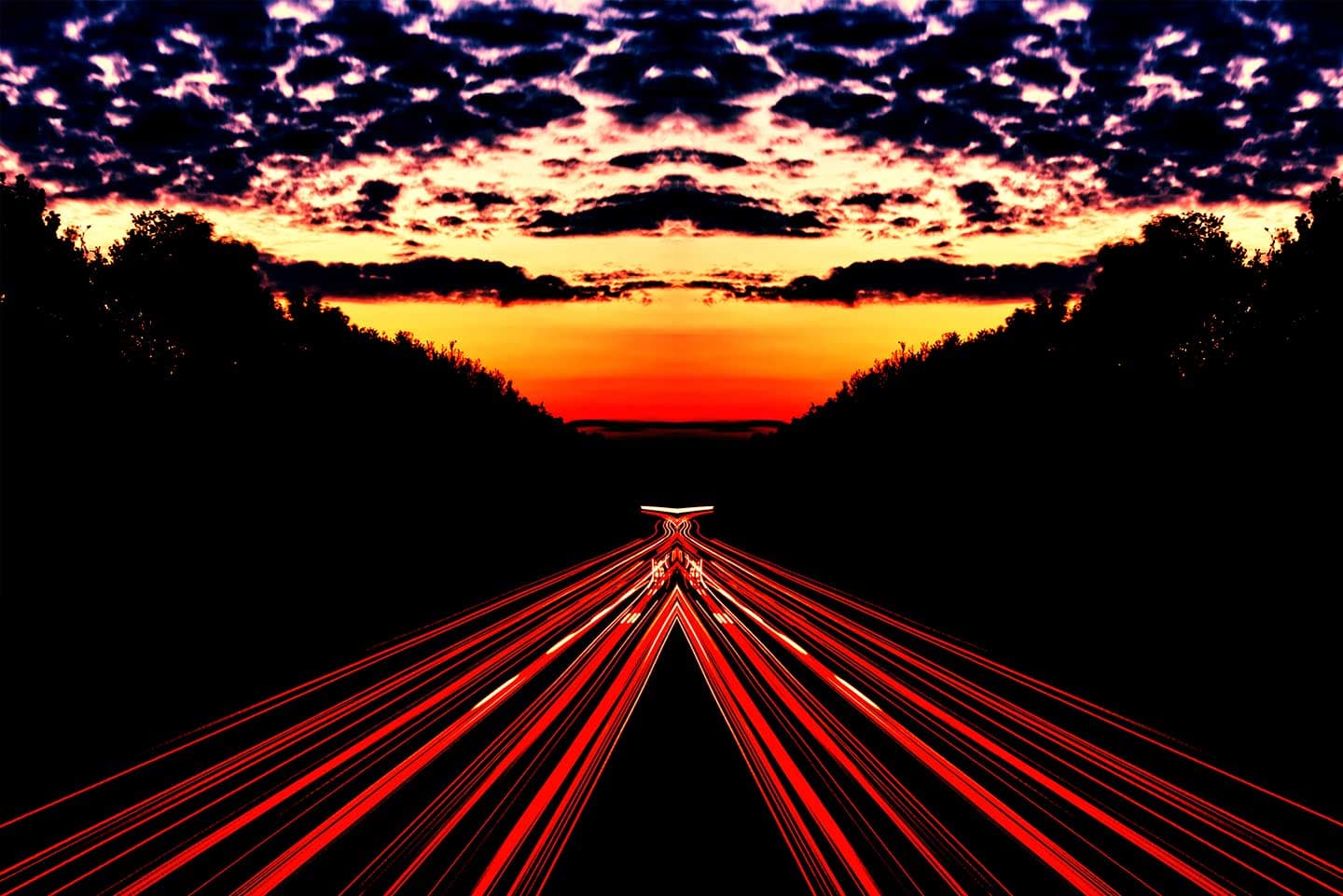Highway Lighttrails av Palle Hasling Jakobsen
