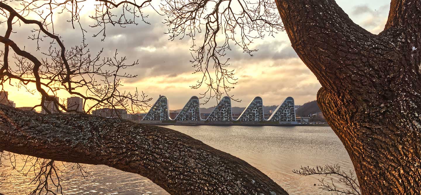 The Wave in the sunset Vejle av Palle Hasling Jakobsen
