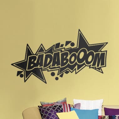 Badaboom wallsticker av Alan Smithee, 70x35 cm