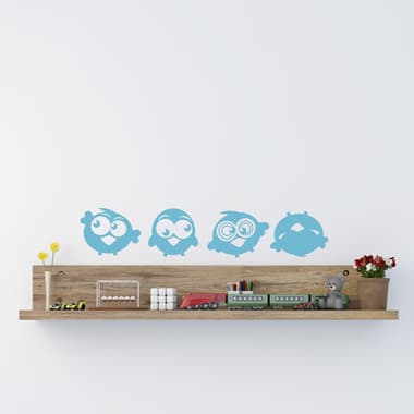 Birdies wallsticker av Anline Ruby, 25x25 cm