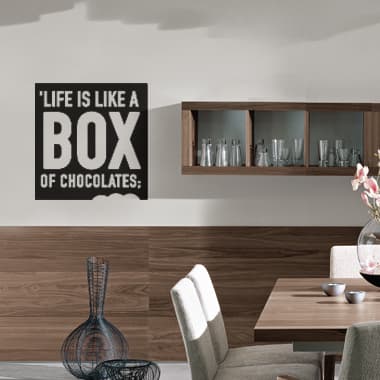 Box of chocolates wallsticker av Alan Smithee, 36x36 cm