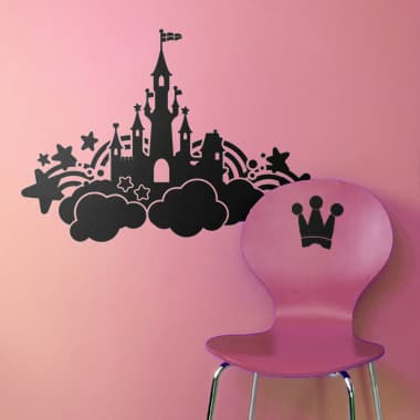 Castle in the sky wallsticker av Alan Smithee, 56x38 cm