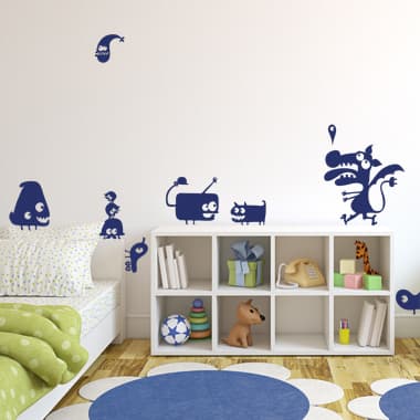 Fantasidyr 1 wallsticker av Anline Ruby, 42x49 cm