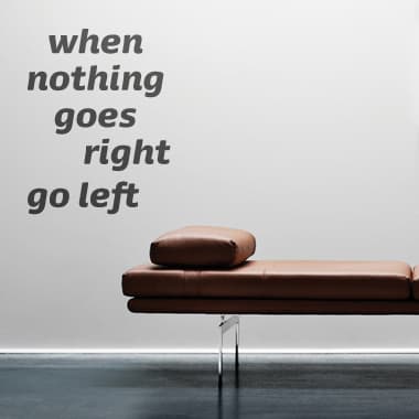 Go left wallsticker av Alan Smithee, 48x60 cm