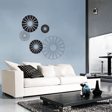 My flowers wallsticker av Heidi Holm Pedersen, 80x80 cm