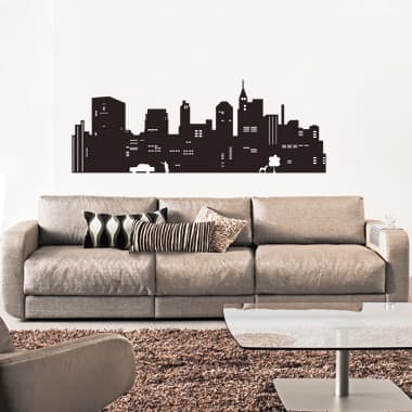 Skyline wallsticker av Diana Lovring, 83x30 cm