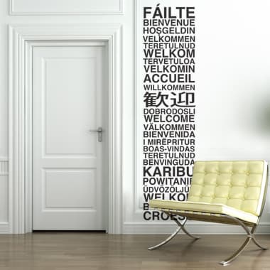Welcome wallsticker av Alan Smithee, 33x138 cm