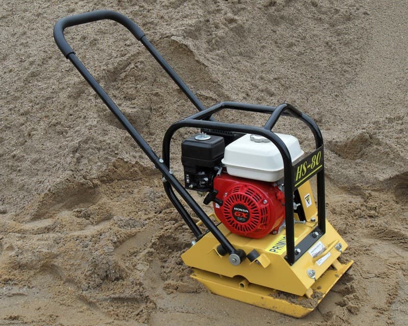 Pladevibrator 80 kg med Honda motor og gummiplade - Primus Danmark