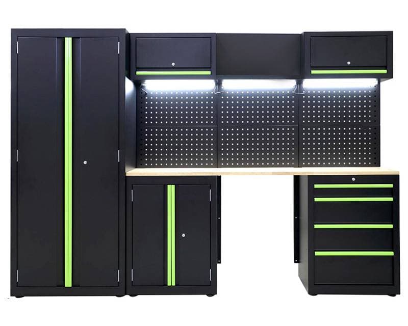 Reolsystem - 4 skabe + 4 skuffer + hulplade - Primus Danmark