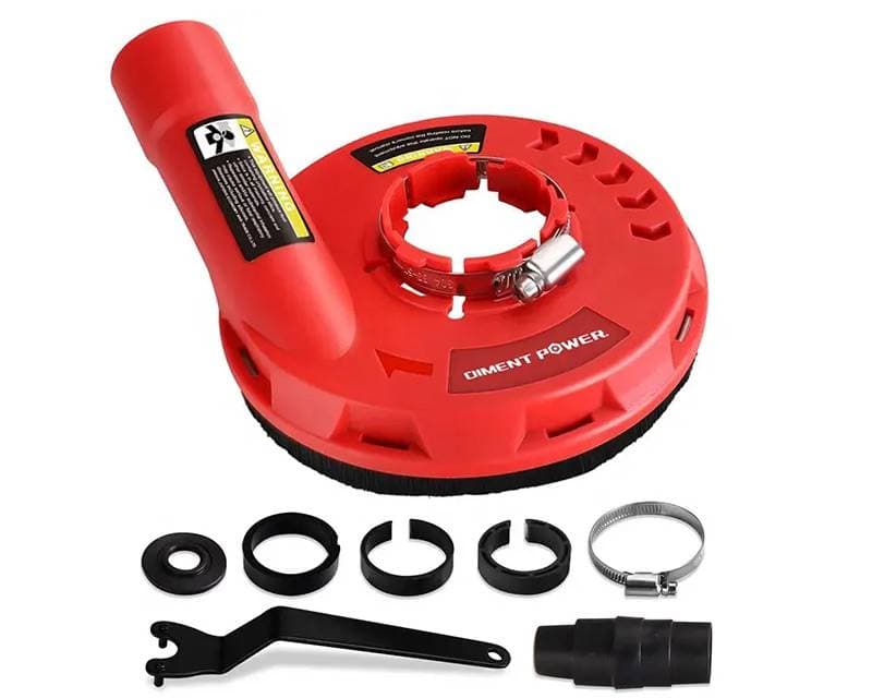 Skærm til 125 mm vinkelsliber - udtag til støvsuger - Primus Danmark