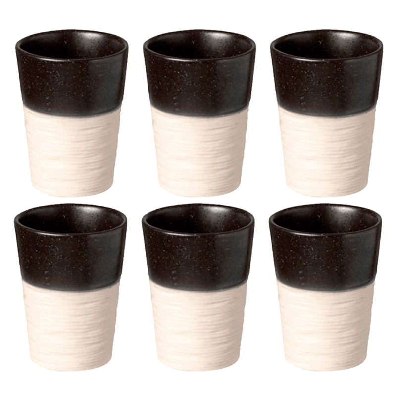 Costa Nova Notos Krus 13 cl 6 Stk Sort/Creme