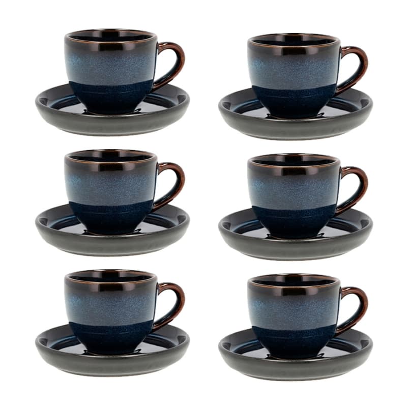 Bitz Espresso m. underkop 7 cl 6 stk Mørkeblå/Sort
