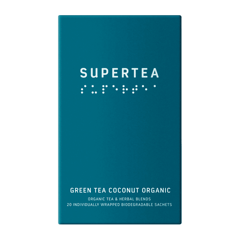 Supertea Green Tea Coconut Økologisk Tebreve 20 stk