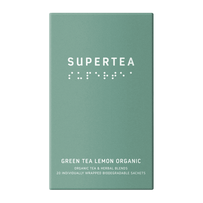 Supertea Green Tea Lemon Økologisk Tebreve 20 stk