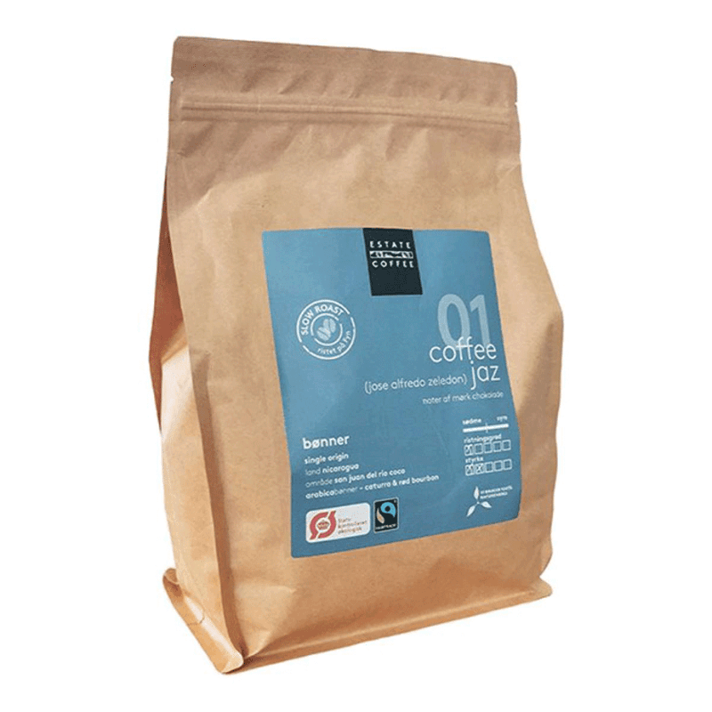 Estate Coffee 01 JAZ - ØKO/Fairtrade Hele bønner 1 kg