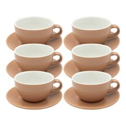 Club House Tulipano Latte med Underkopp Matt Beige 30 cl 6 St