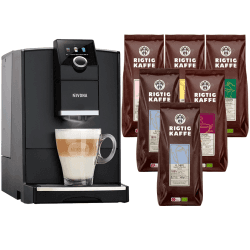 Nivona NICR 790 Matt Svart Espressomaskin Inkl. 6x400g Rigtig Kaffe Organic