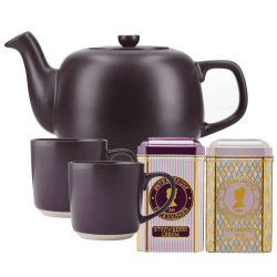 La Cafetière 1,2 L Tebryggare inkl. 2 st koppar 35 cl Lila & Österländska Tehus Pyramidtéer 24 st