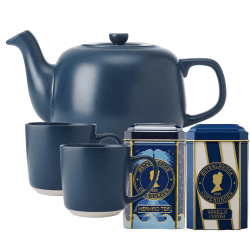 La Cafetière 1,2 L Tebryggare inkl. 2 st koppar 35 cl Navy & Österländska Tehus Pyramidtéer 24 st