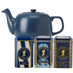 La Cafetière 0,6 L Tebryggare Navy Inkl. Østerlandsk Thehus Pyramidtepåsar 36 st