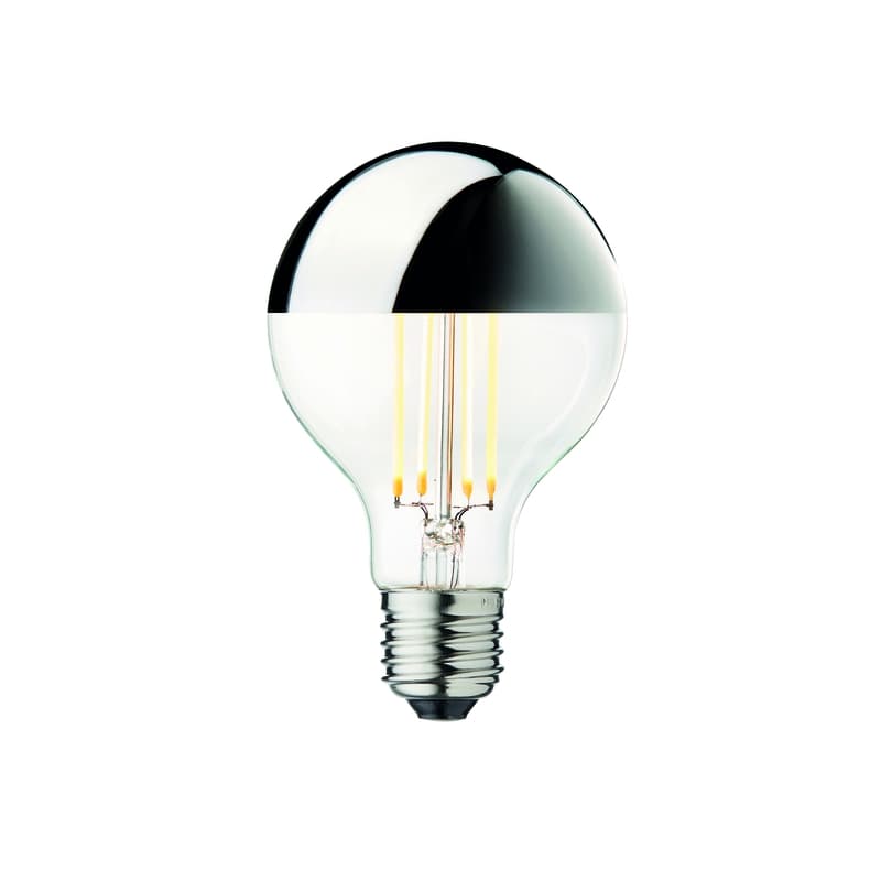 Design by Us Globe Bulb Ø80, crown Crown Silver