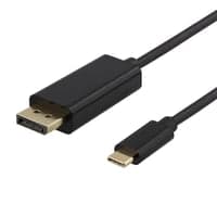 USB-C til DisplayPort-kabel, 2 meter, 4K ved 60Hz, sort