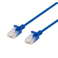 DELTACO U/UTP Cat6a tyndt patch cable, 0,3 meter, bl