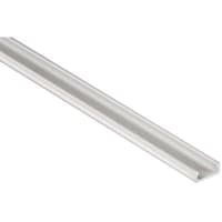 Indendrs LED strip aluprofil, 16x6 mm, hvid, Type D, IP20, 1 meter, inkl. lg i frost (78% lys) (restsalg)