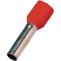 Isoleret terminalrr rd, 1mm2, L=8mm - 100 stk