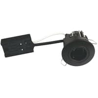 Luna combi Install 230V IP44, mat sort, rund