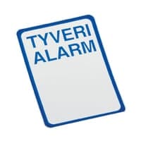 Tyveri alarm skilt, 70 x 100 mm
