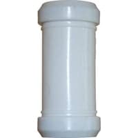 HTP dobbeltmuffe, hvid, 40 mm