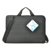 Recycled 15.6-16" Laptop sleeve, handles, strap, black