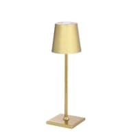Opladelig LED mini bordlampe, guld, touch dmpning og IP54