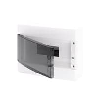 Gruppetavle 1x12 modul, hvid med rgfarvet lge, IP40