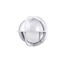 Skotlampe TOBI med halvskrm, E27, hvid