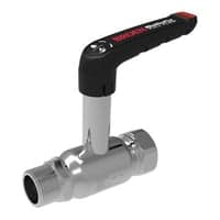 Fullflow kuglehane RF, 3/4"x3/4", DN20, hj spindel, sort L-greb - BROEN