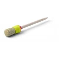 Pensel rund, Diameter 20 mm, Lyse svinebrster, Ubehandlet trskaft - Mercato