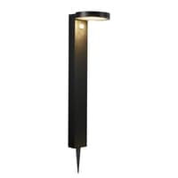 Rica Round udendrs bedlampe m. sensor, rund, LED, solcelle, sort - Nordlux