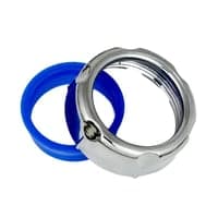 Omlber til aflbsrr med pakning, 1 1/4" x 32mm, krom