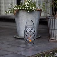 Star Trading solcelle lanterne med flammelys, gr
