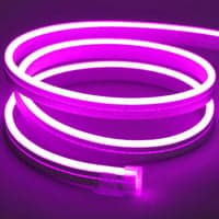 CLIP-ON Neon Flex LED strip, 8x16, 8W pr. meter, IP67, 24V, lilla - afklip x 1 meter