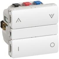 IHC Wireless, FUGA rel kombi med trykknapper (ikke til CFL eller LED prer), 1 modul, hvid - Lauritz Knudsen