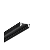 2 meter aluprofil SURFACE14 EE7F/TY, sort anodiseret, pbygning, LED skinne