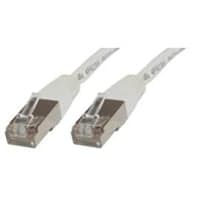 F/UTP CAT5e netkabel, 0,5 meter, hvid PVC, folieskrm, 4x2xAWG 26 CCA