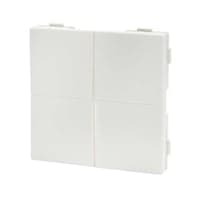 Shelly BLU Wall Switch 4 ZB, batteritryk, Bluetooth + Zigbee, uden ramme