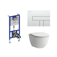Laufen Pro RIMLESS Sampak inkl. hj cisterne (112 cm), krom trykplade, skl og sde
