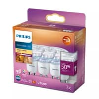 Philips WarmGlow GU10 LED-pre, 2200-2700K, 345lm, 36, 3,8W - 3 pak