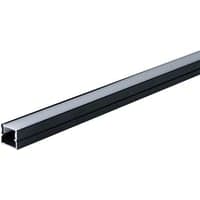 LED alu profil, pbyg, 10x10mm, sort, 2 meter