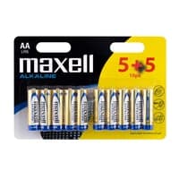Maxell alkaline AA/LR06 batteri, 10 stk.
